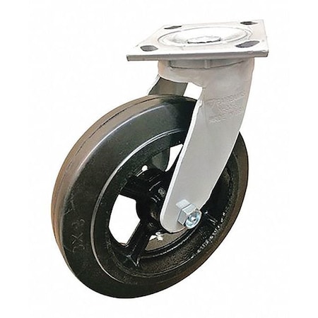 Fairbanks Casters, Rubber/Mold-on, Swivel6" N22-6-RT