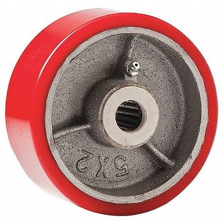 Fairbanks Polyurethane Mold-on Wheels, 5"x2" 825-RC/P6HT