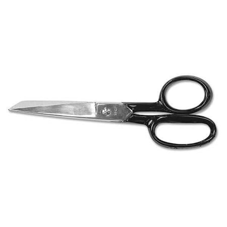 Clauss Hot Forged Carbon Steel Shears, 7" Long, 3.13" Cut Length, Straight Black Handle 10259