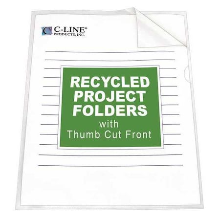 C-Line Products Project Folder Jacket, Clear, PK25 62127