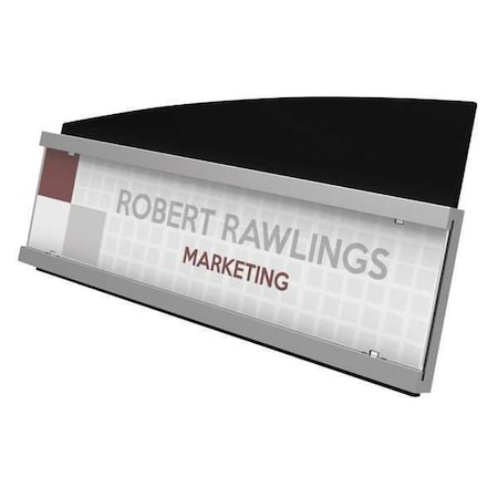Deflecto Sign Holder, Landscape, 8.5x2, Black DEF89105