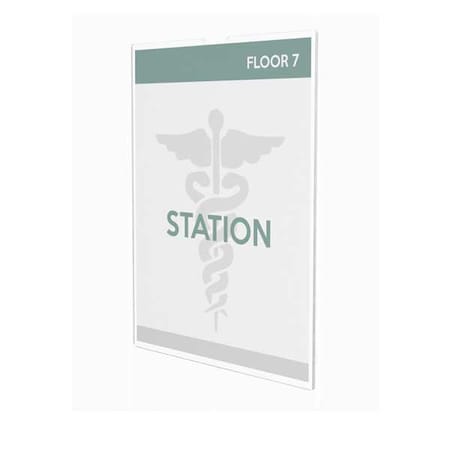 Deflecto Sign Holder for Cubicle, 8x11", Clear DEF588601