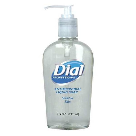 Dial Professional Liquid Soap, Sensitive Skin, PK12, Light Floral, 7.5 oz 12 PK 82834