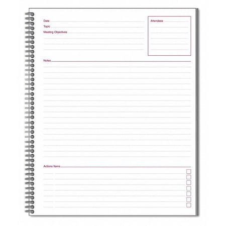 Cambridge 8-1/2" x 11" Black Meeting Notebook 0613208