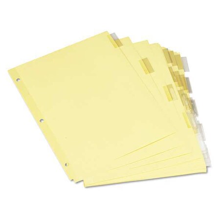 Universal Economical Insertable Tab Dividers,  5 Tab,  Clear,  Pk6,  Tab Position: Side UNV21871