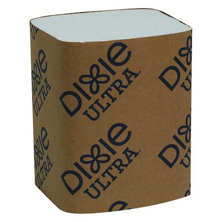 Dixie Disposable Dispenser Napkin, 5 in x 6 1/2 in Folded Size, Paper, White, PK24 32006