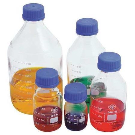 Zoro Select Media/Storage Bottle, 2000 mL, PK4 BM2000