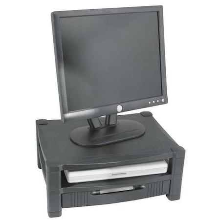 Kantek Two-Level Stand, w/Drawer, Black MS480