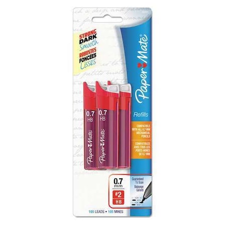Paper Mate LeadRefills, 0.7mm, PK105 66401PP