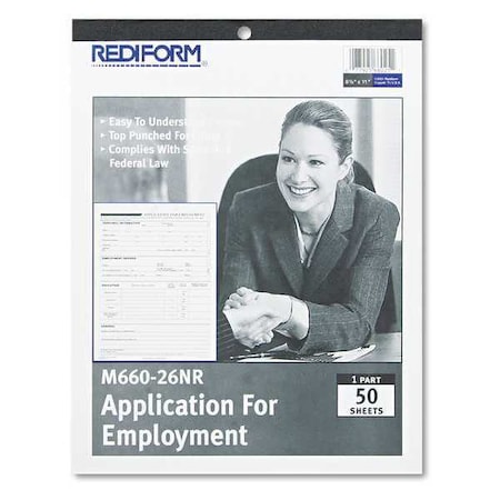 Rediform EmploymentApplicatnForm, 8.5"X11" M660-26NR