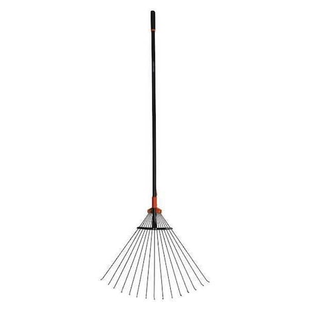 Black & Decker Adjustable Rake 15 Tine, 59", Long, PK12, 15 Tines, 47" L Steel Handle BD1524