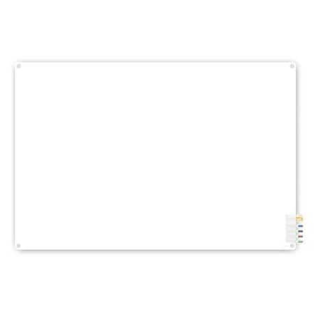 Ghent Harmony Frosted Glass, 4x5 ft., Radius, Glass, 48", 60", Frosted White HMYRN45FR