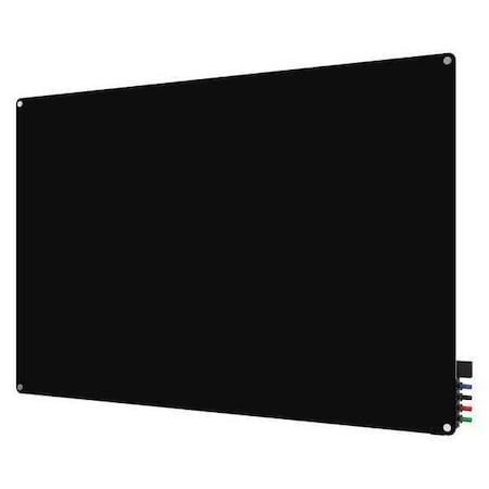 Ghent Harmony Glass Board, 4x5 ft., Radius, Black, Glass, 48", 60", Black HMYRN45BK