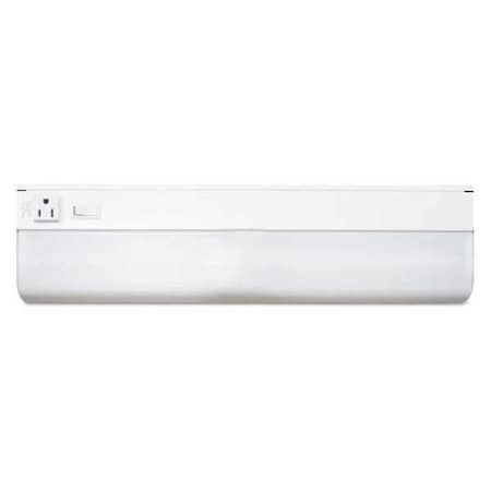 Ledu Low-Profile Under-Cabinet LED-Tube Light Fixture with (1) 9 W LED Tube, Steel Housing, White L9011