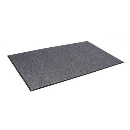 Crown Matting Technologies Ribbed Carpet Mat, Carpet, Gray, 2' W x 3' L NR 0023GY