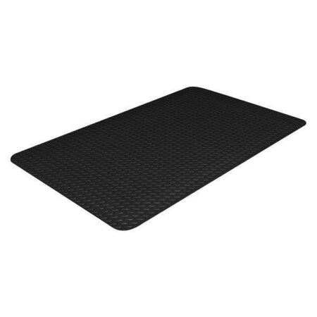 Crown Matting Technologies Antifatigue Mat, 75 ft. L x 3 ft. W, Diamond, Black CXR0036DB