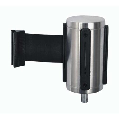 Csl Stanchoin Belt Head, Black, 9.5 ft Length, Stainless Steel 5521-BLK