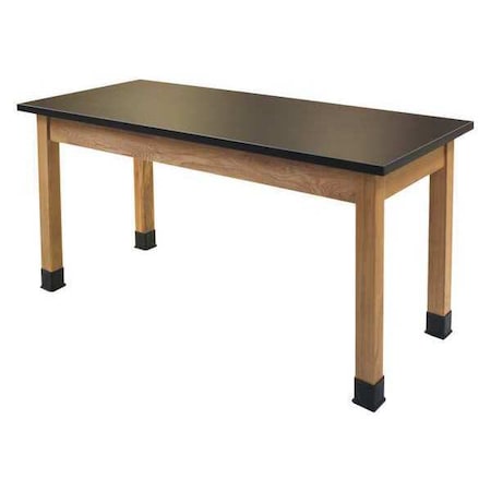 National Public Seating Rectangle Chem-ResTopLabTable, 24x48x30", 24" W, 48" L, 30" H, Black SLT1-2448C