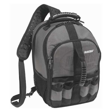 Bucket Boss Sling Pack Tool Bag, 1680 Heavy Duty Poly Fabric, 24 Pockets 65160