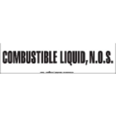 Labelmaster CML202 Bulk Tank Marking, Combustible Liquid, N.O.S. (Pack of 50)