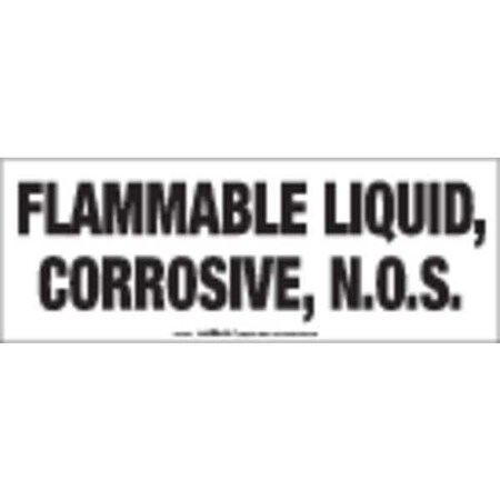 Labelmaster CML302 Bulk Tank Marking, Flammable Liquid, Corrosive, N.O.S. (Pack of 50)