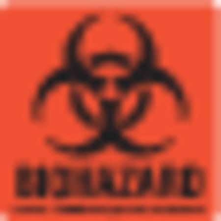 Labelmaster Biohazard Label, Orange, 2"x2", PK500 H-BBL4