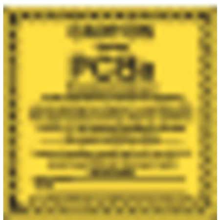 Labelmaster Caution Contains PCBs Label, 6"x6", PK50, PVC Free Film, 6 in W, 6 in H PC6R