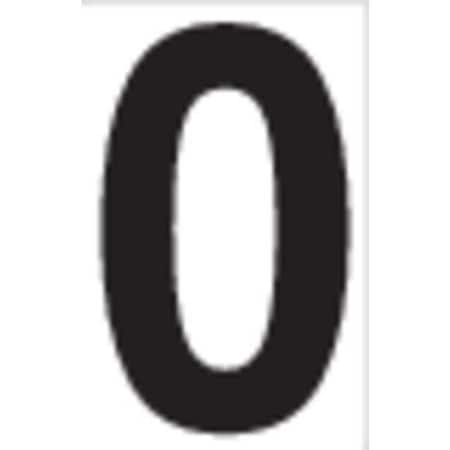 Labelmaster Clear Vinyl, 3.5", Numeral, 0, DOT, PK50 NUMBER0R
