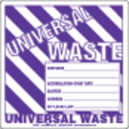 Labelmaster Universal Waste Label Gen Info Rld, Pk100 UWM7