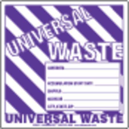 Labelmaster Universal Waste Label Gen Info Vinyl, Pk100 UWMV
