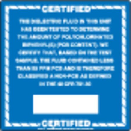 Labelmaster Certified Labels, PCB, Standard, 6"x6", Pk50 PPMR-1
