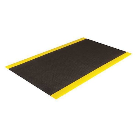 Crown Matting Technologies Antifatigue Mat, 5 ft. L x 3 ft. W, Black/Yellow CK 0035YB