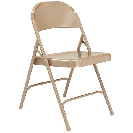 National Public Seating Folding Chair, Steel, Beige, PK4 51