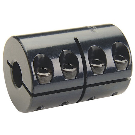 Ruland Rigid Coupling, 1-Pc, 1"x5/8", Steel, OD 1 3/4", L 3" CLX-16-10-F