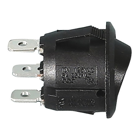 Buyers Products On/Off/On Mini Round Rocker Switch Black 6391103