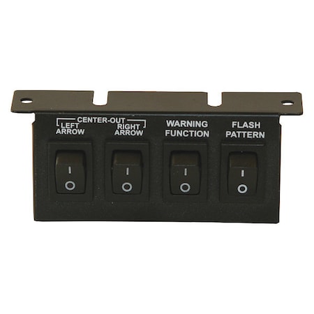 Buyers Products Black 4-Switch Panel 3-On/Off 1-Momentary 6391204