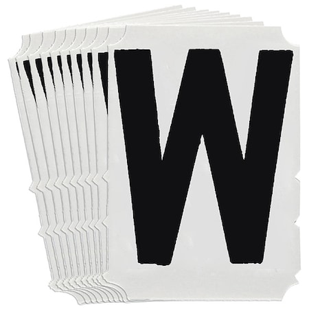 Brady LetterLabel, 3-3/4inH, 2-7/8inW, PK10 5100P-W