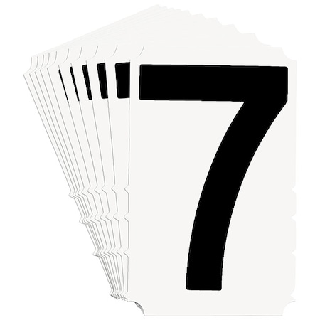 Brady NumberLabel, 3-3/4inH, 2-1/4inW, PK10 5100P-7