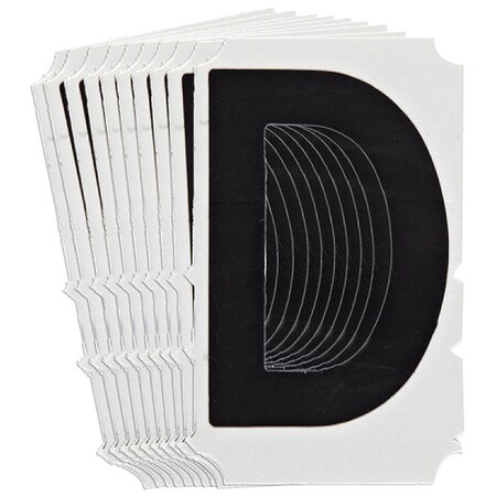Brady LetterLabel, 3-3/4inH, 2-1/4inW, PK10 5100P-D