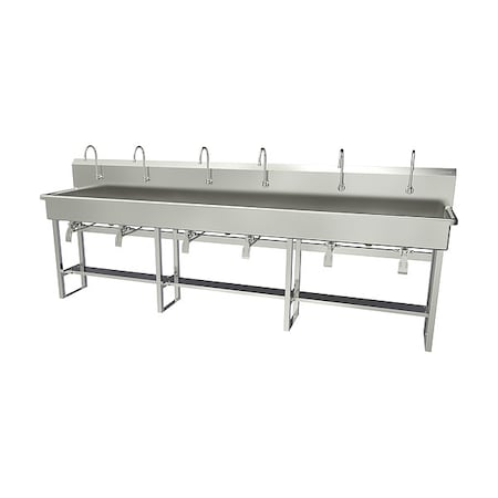 Sani-Lav Wash Station, 120"x20"x45", SS 512FK1
