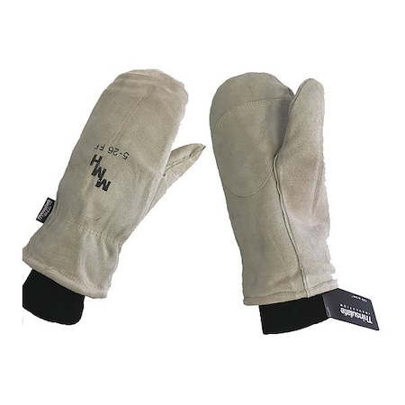 Polar Plus Cold Protection Mittens, Cowhide Leather Palm, Thinsulate Lining, White, L GL-5-26-FF