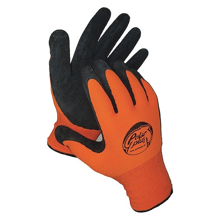 Polar Plus Cold Protection Gloves, Latex Palm, Thermal Lining, Orange, Xl FG-1100-XL