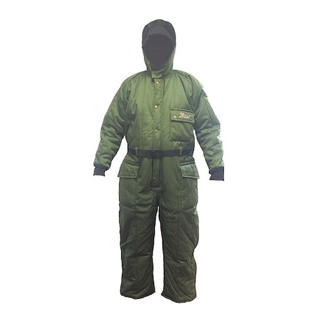 POLAR PLUS Heavy Duty Hooded Coverall, -50F, Green, 2X 22020G-2XL