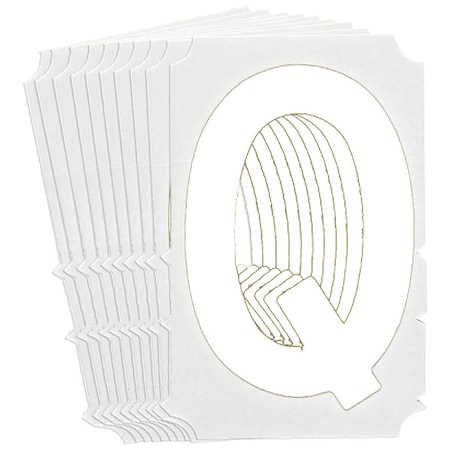 Brady LetterLabel, Polyester, 3inH, 2-3/8inW, PK10 5130P-Q