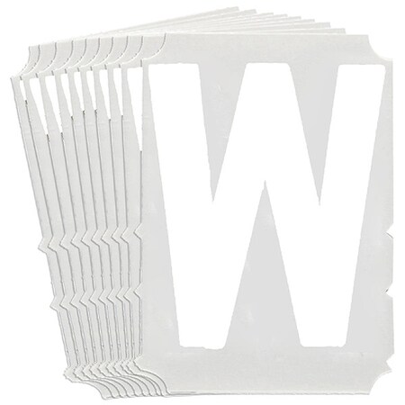 Brady LetterLabel, Polyester, 3inH, 2-7/8inW, PK10 5130P-W