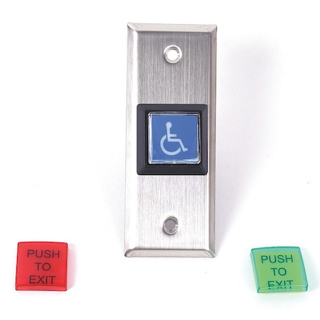 Locknetics Pushbutton, 2" Illuminated Narrow Plate IPB-100-N