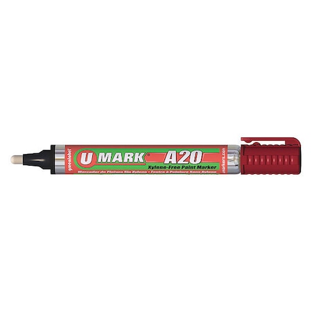 U-Mark Paint Marker with Reversible Tip, Red 10704