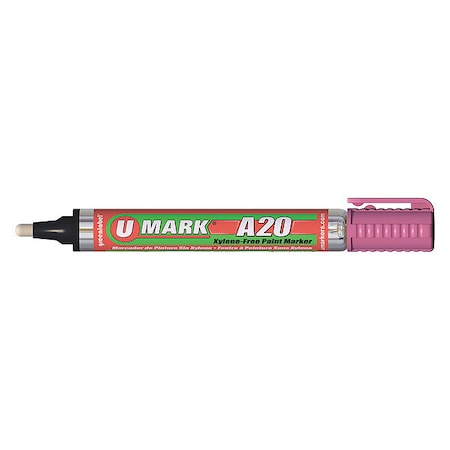 U-Mark SolidPaintMarker, 5-5/8inL, Pink, Paint 10711