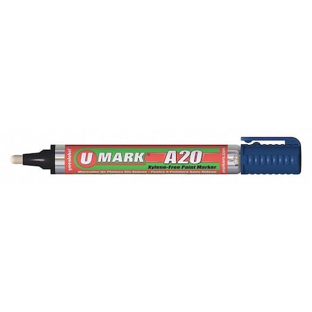 U-Mark Solid Paint Marker, 5-5/8 in L, Blue, Paint 10702
