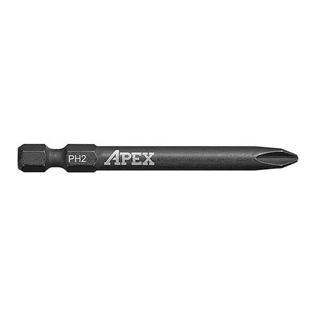 Apex Tool Group Bit, 2.75", Phillips 2, Power Drive, 25 pcs. AMB2CPH2-25